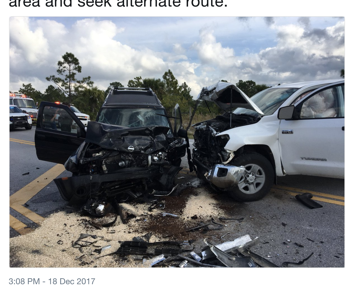Citrus Blvd nears Banks in Martin County closed due to accident