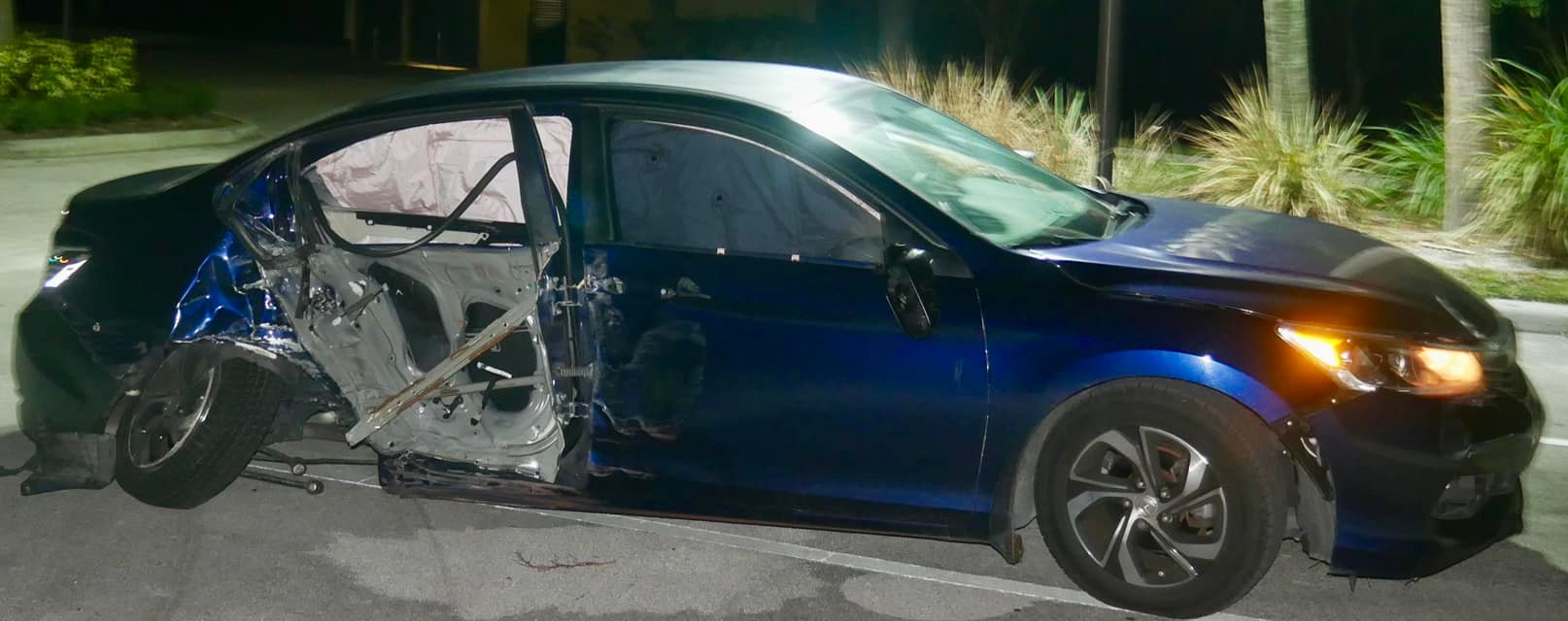 Driver arrested after crashing his car, damaging a police vehicle, and ...