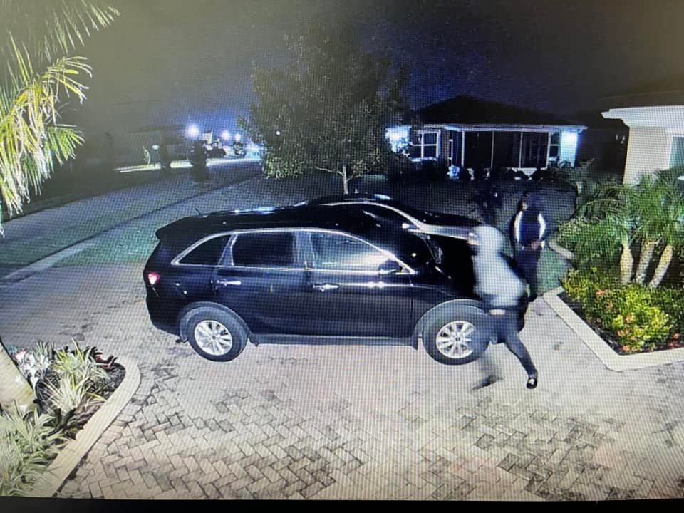 Fort Pierce Police investigate hooded suspects going thru unlocked vehicles