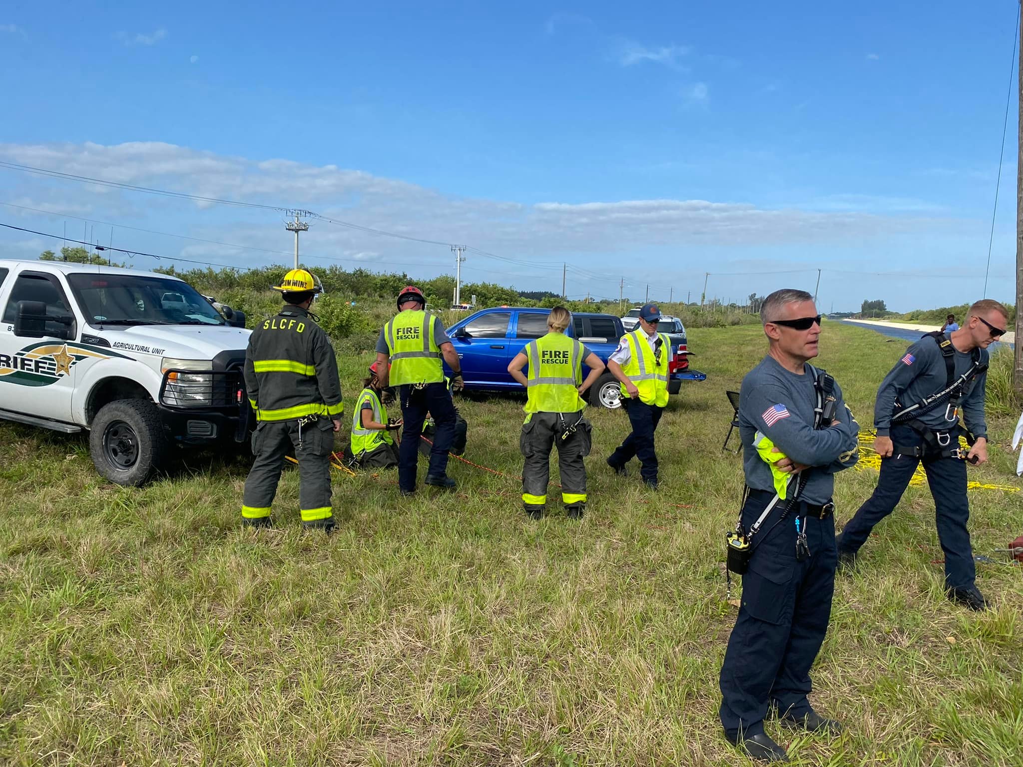 Fort Pierce Man swerved and ended up in the water. Pronounced dead at the scene.