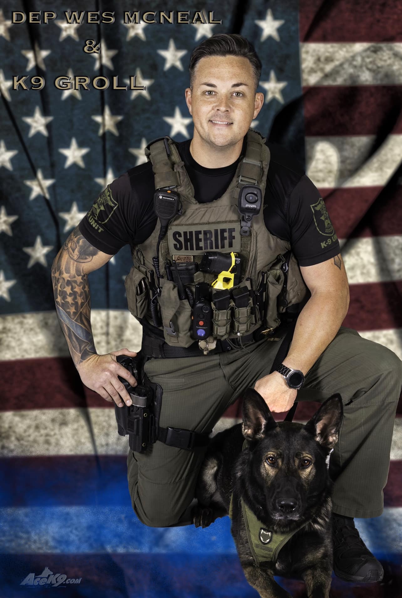 Deputy Wes McNeal and his K-9 partner Groll