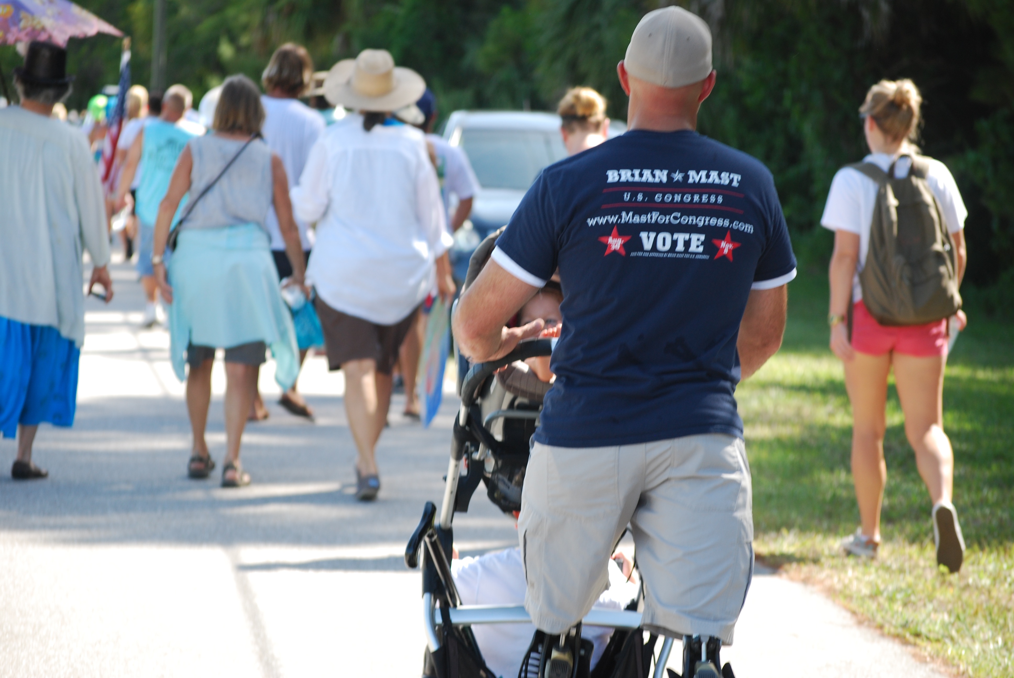 Brian Mast attending a clean water event in Martin County with his family.