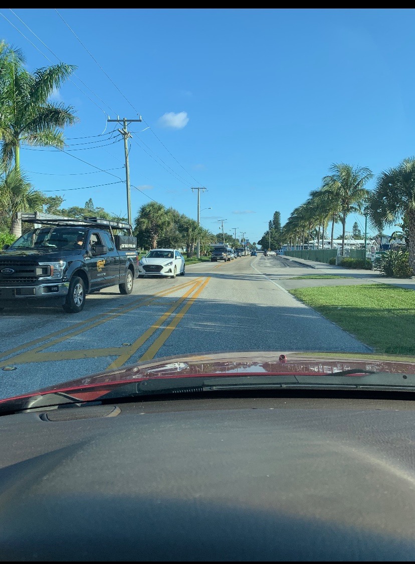 Traffic is backed up to Ocean Breeze.Sandi Sandelier Blankenship