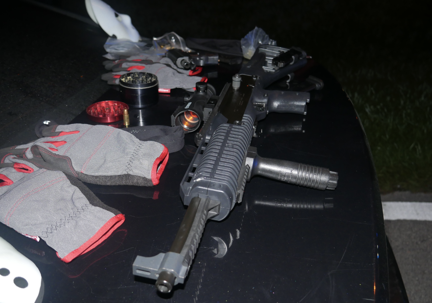 Traffic Stop led to arrests of two unlicensed male suspects in possession of concealed firearm