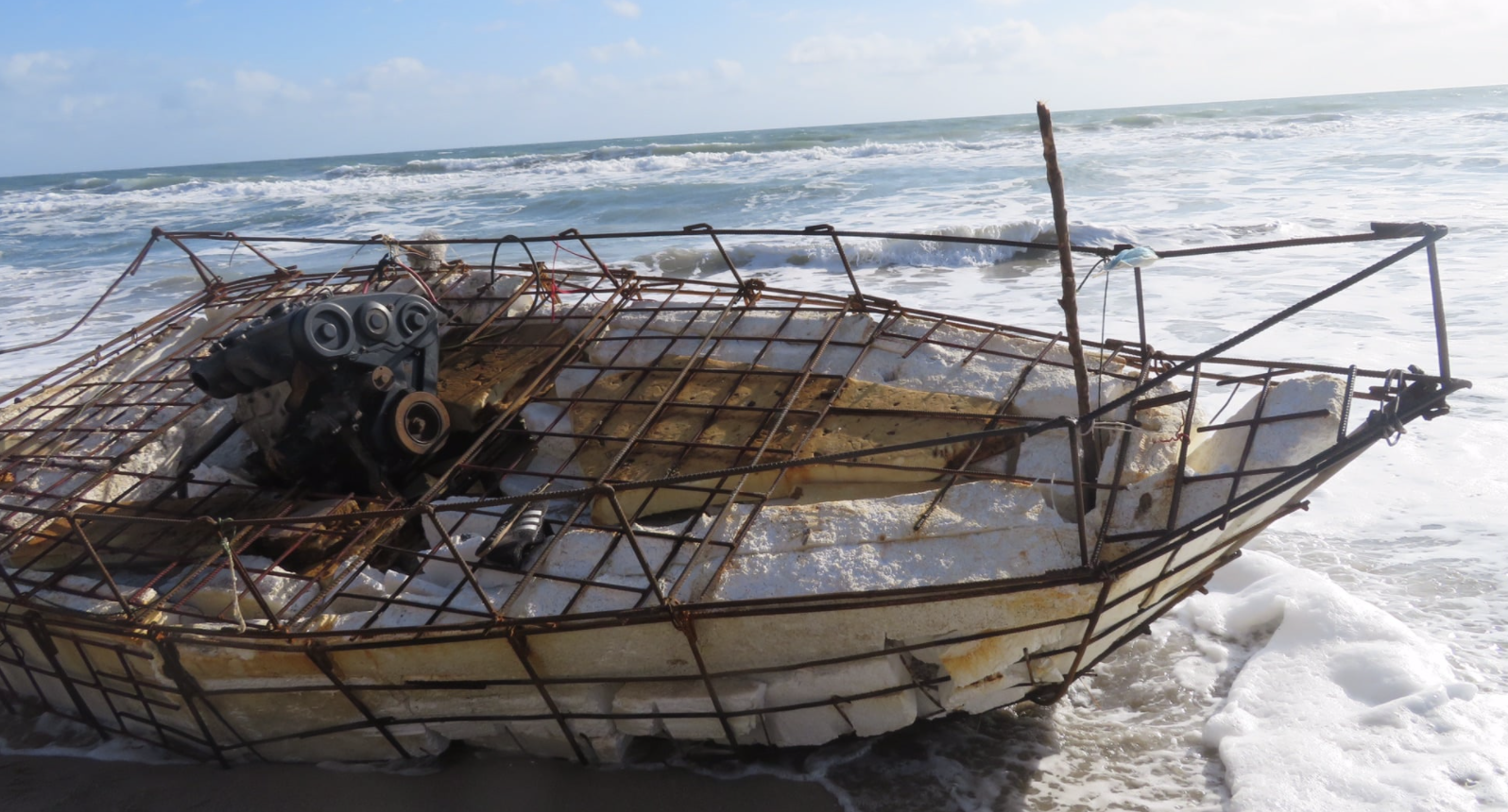 Distressed homemade vessel with Cuban immigrants capsizes.