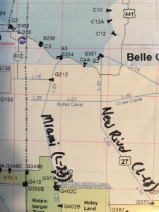 SFWMD map. Notice the S-structures south of the lake.