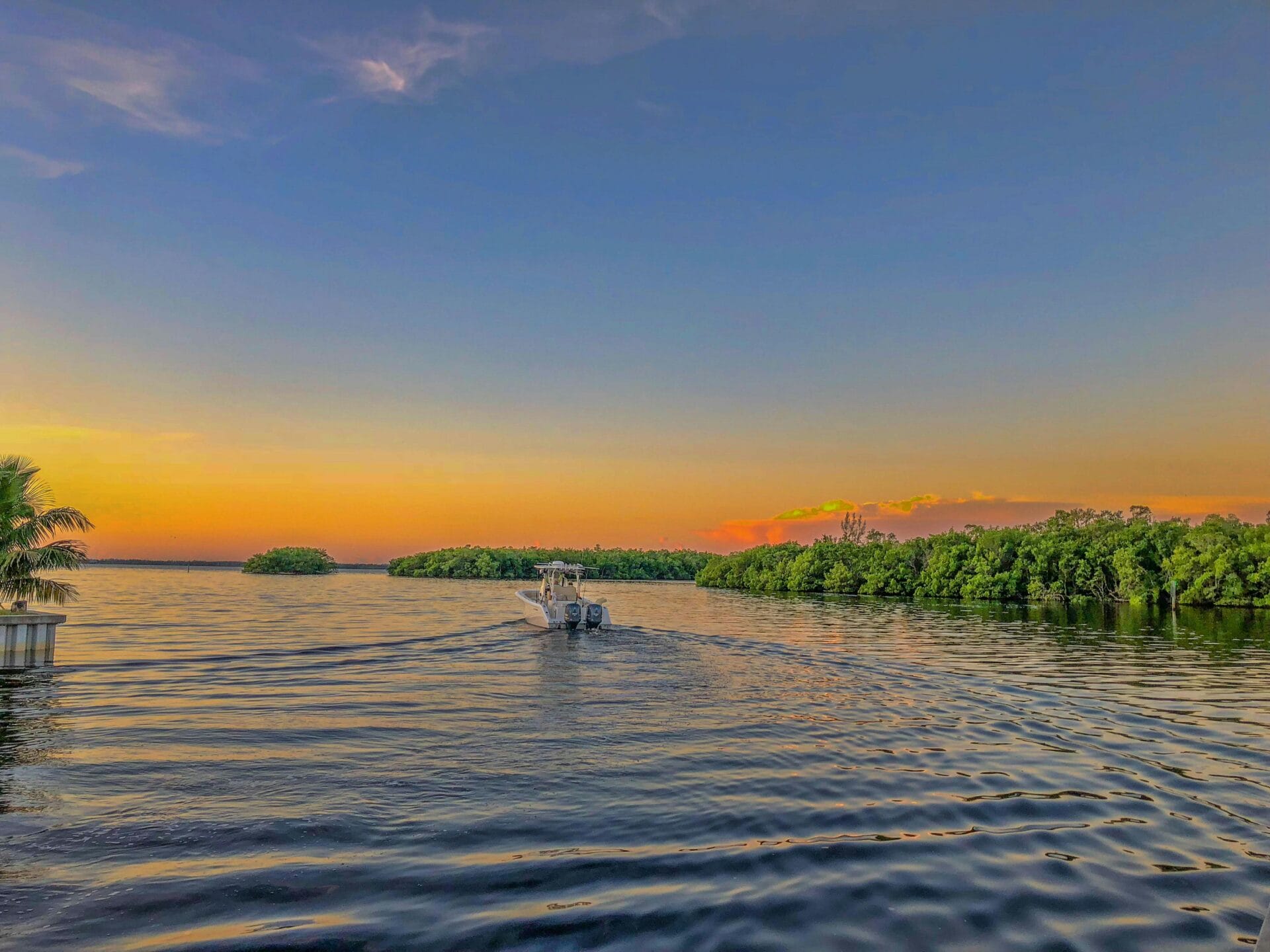 Boat on water in Florida