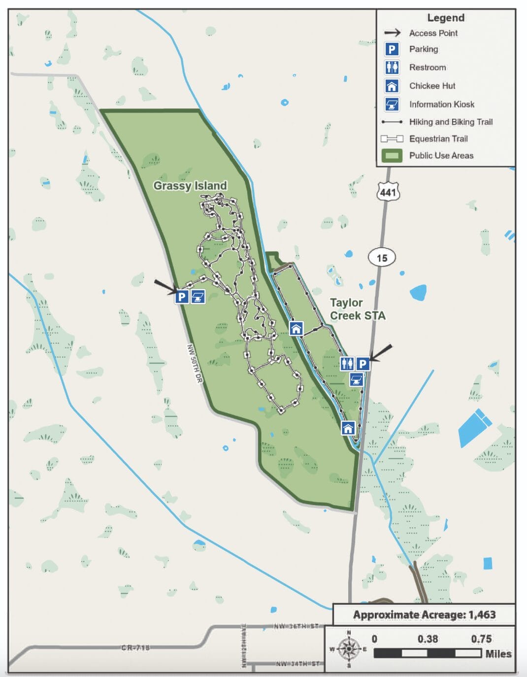 Grassy Island Equestrian and MTB Trail Map