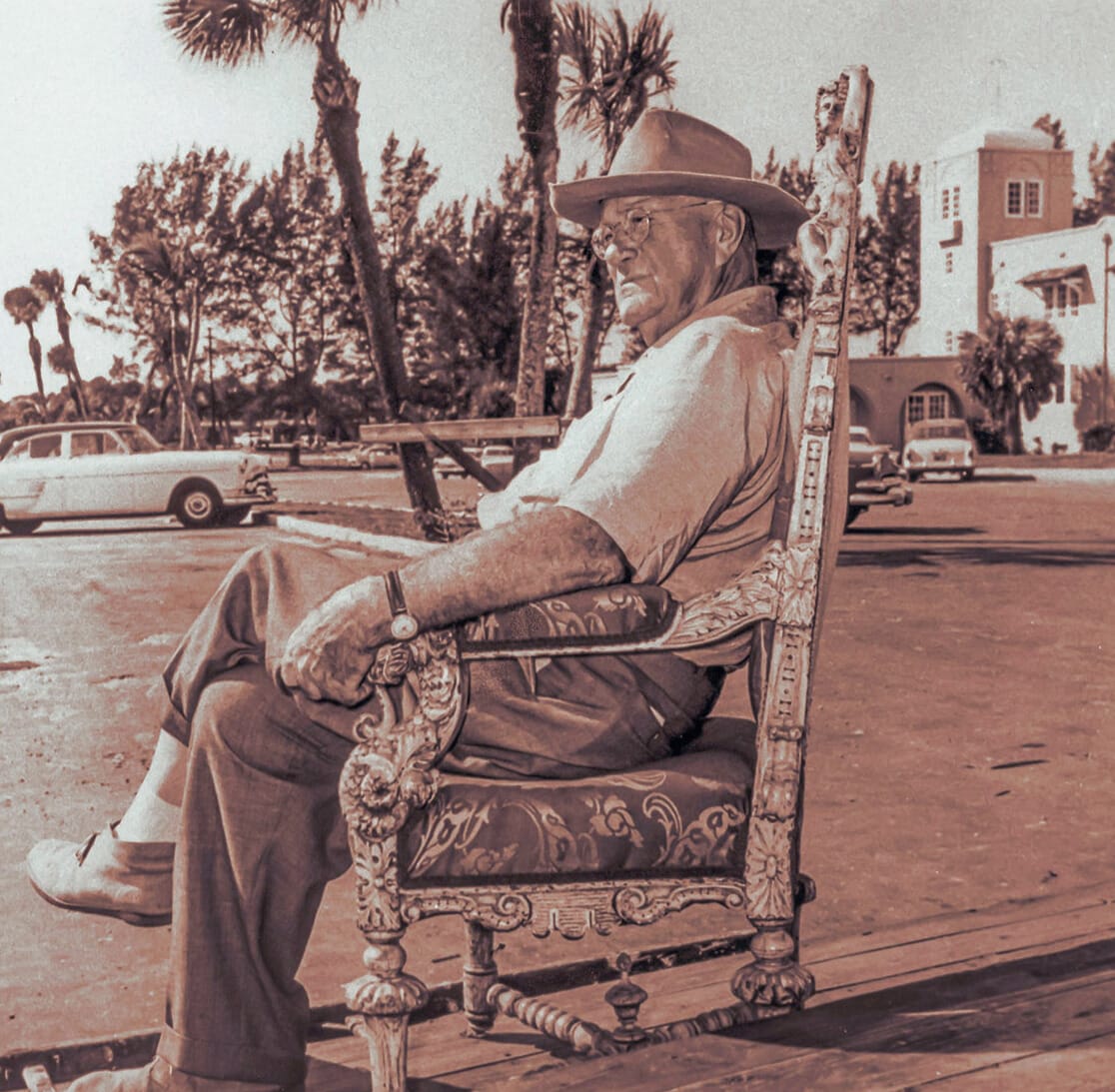 Waldo Sexton sitting in a chair