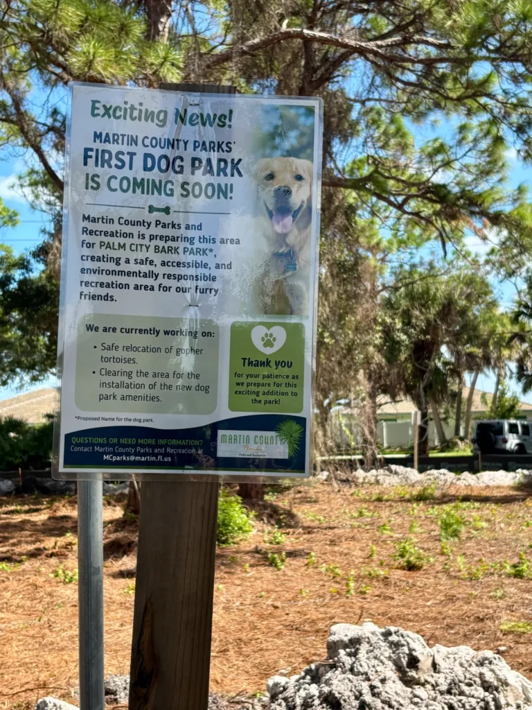 Palm City Dog Park at Justin Wilson Memorial Park Targeted for December Completion - Image 01 (October 20, 2026)